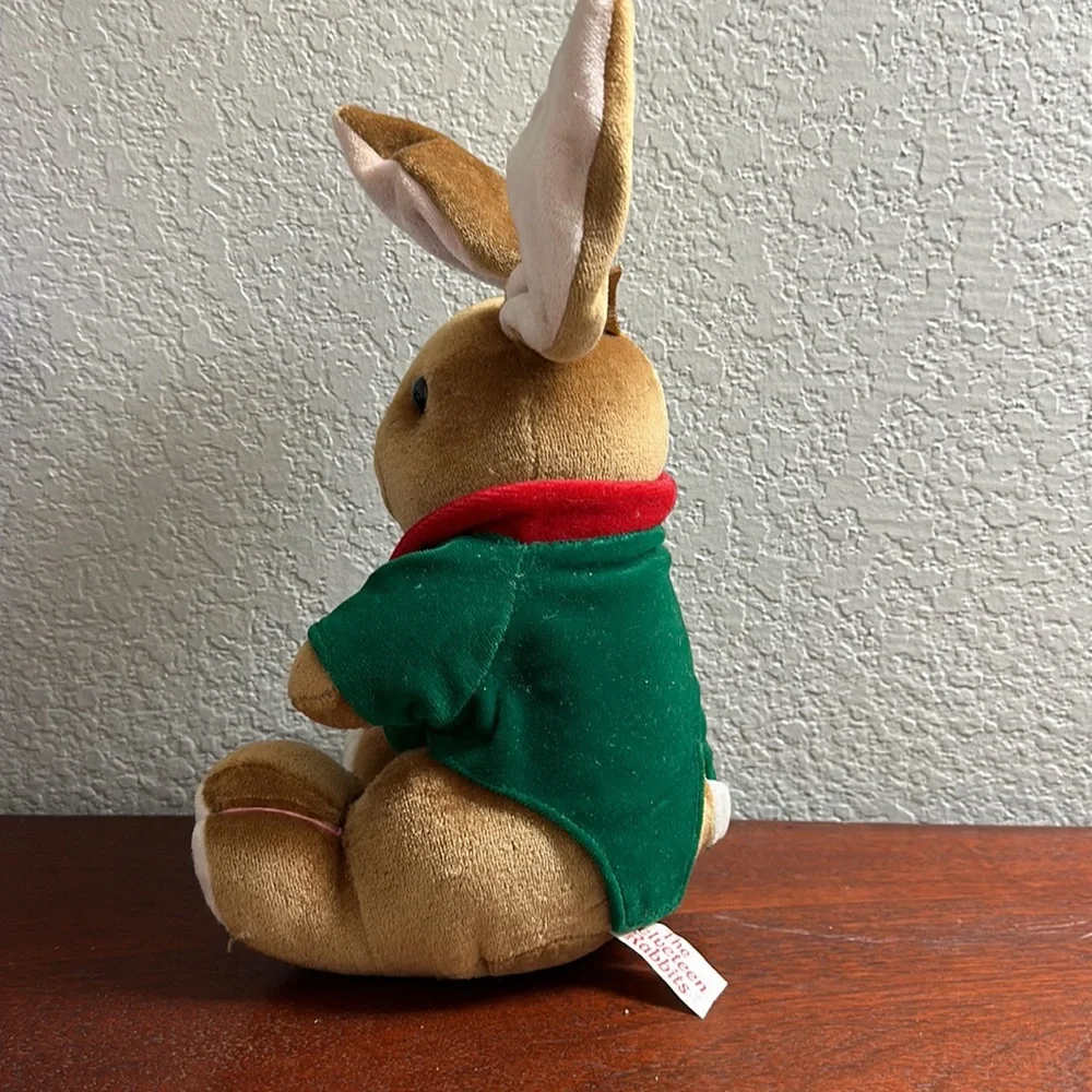 Vintage The Velveteen Rabbits 1995 Christmas Commonwealth Toy Stuffed Bunny - Picture 2 of 6